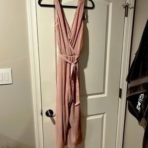 Wide leg tank jumpsuit